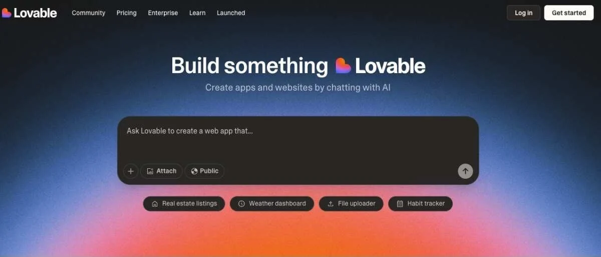 lovable ai website