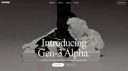 Runway Gen-3 Alpha video generation portal.