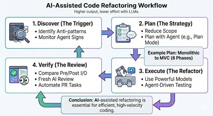 The AI-Assisted Code Refactoring Loop.