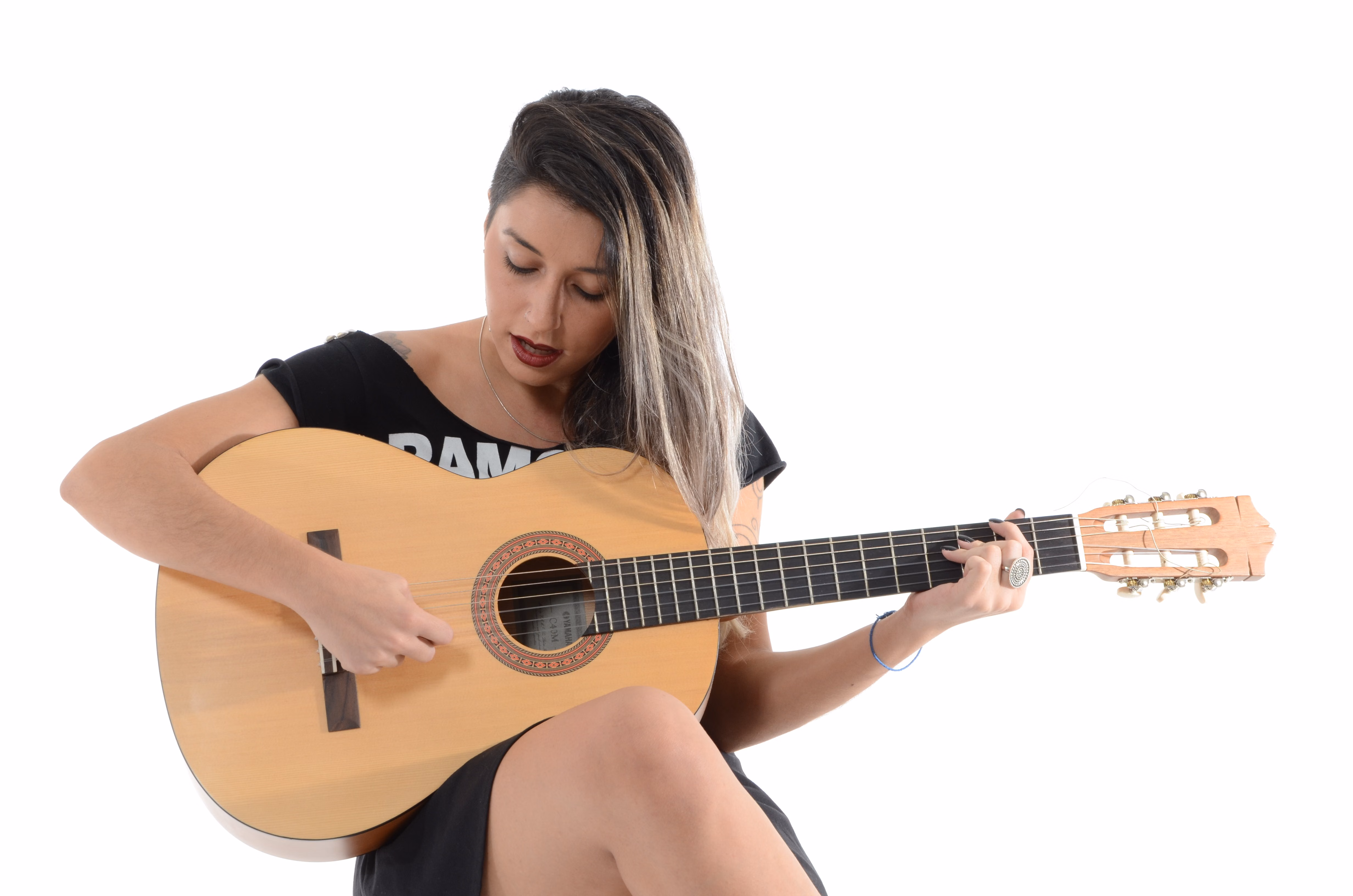 playing guitar