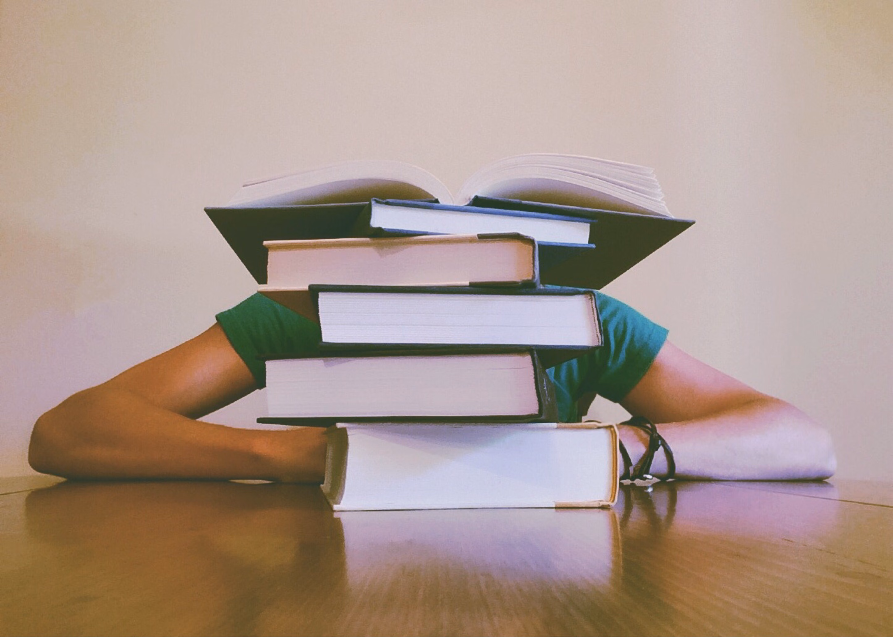 head in books