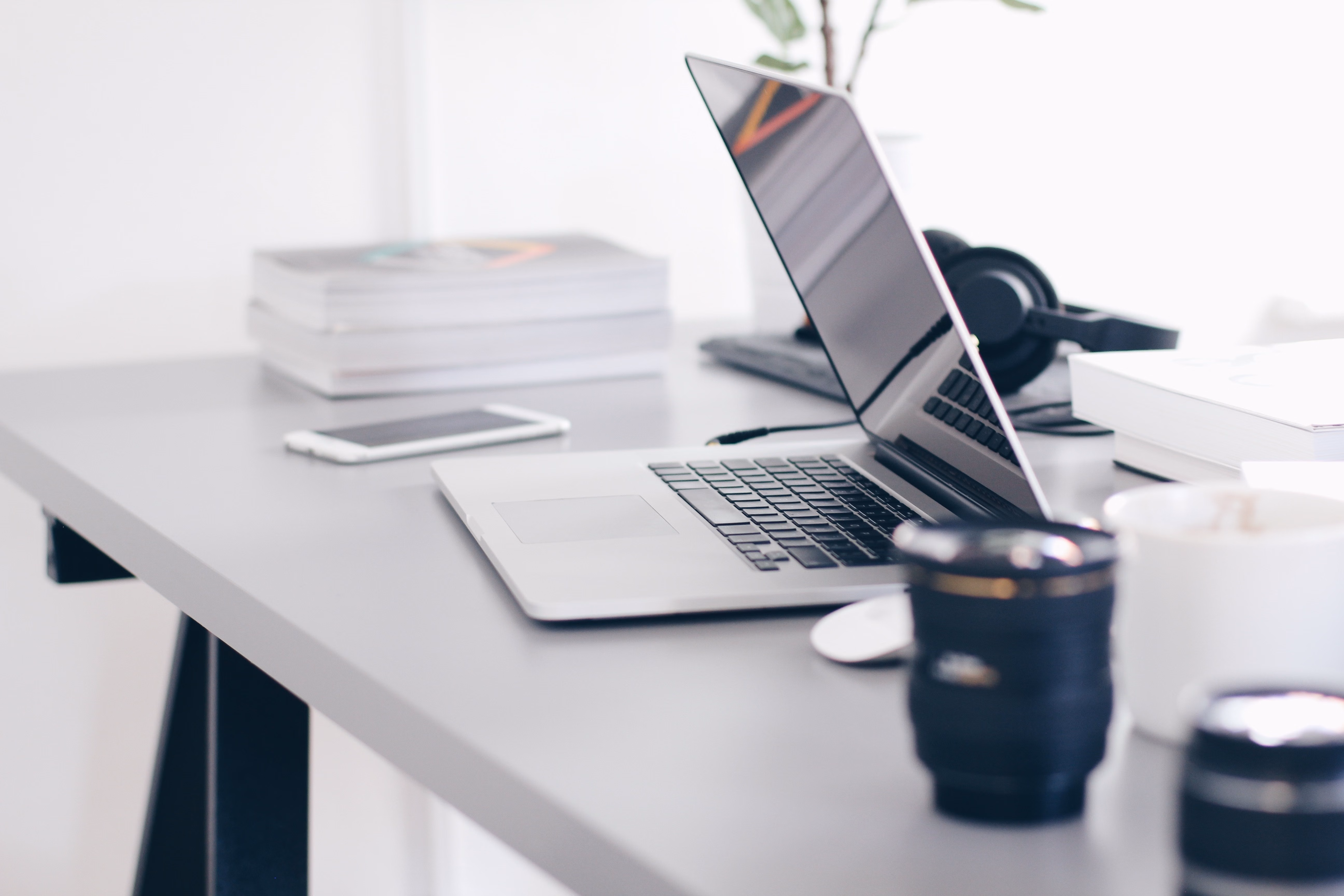a laptop on desk