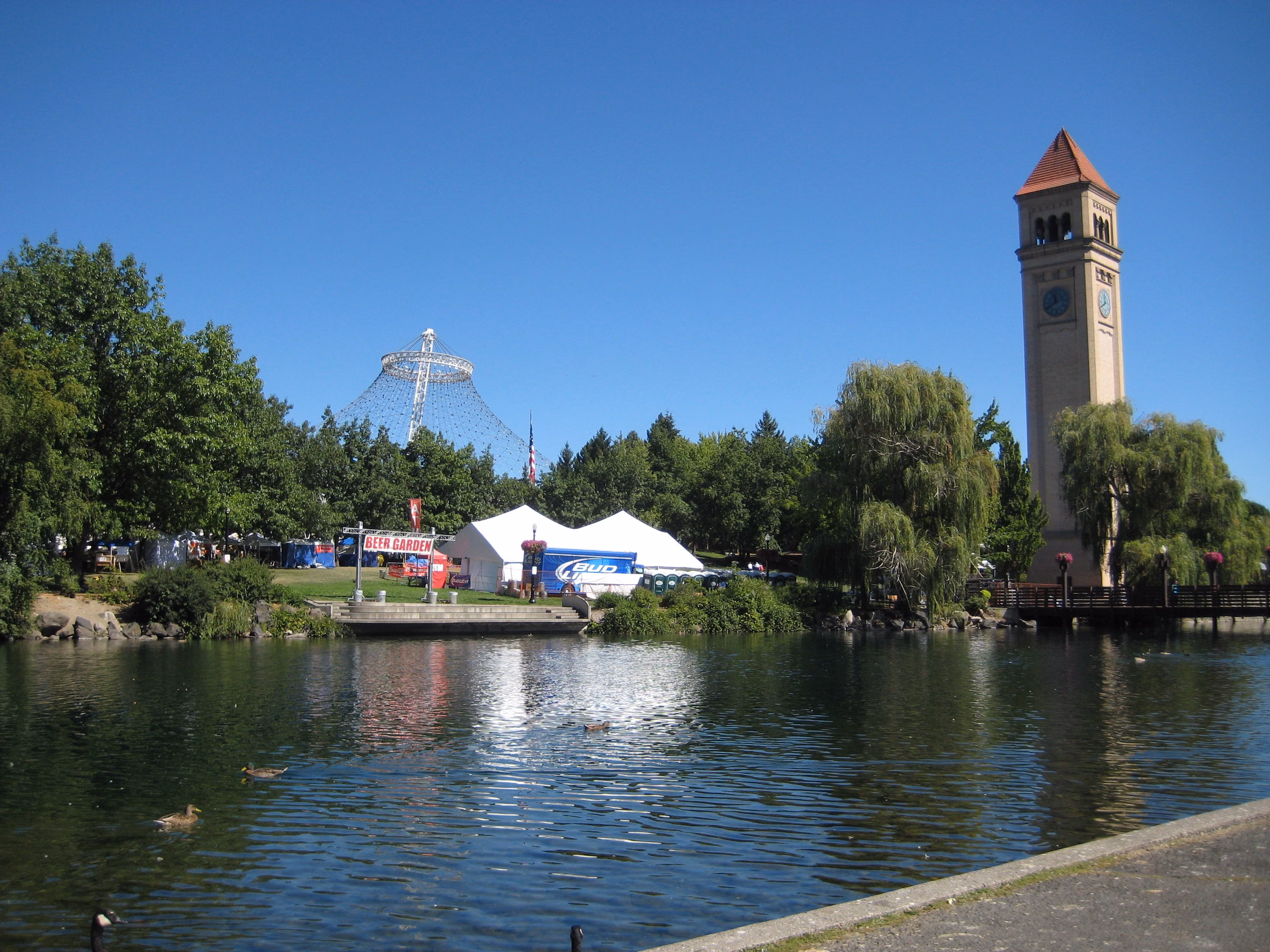 river and tower