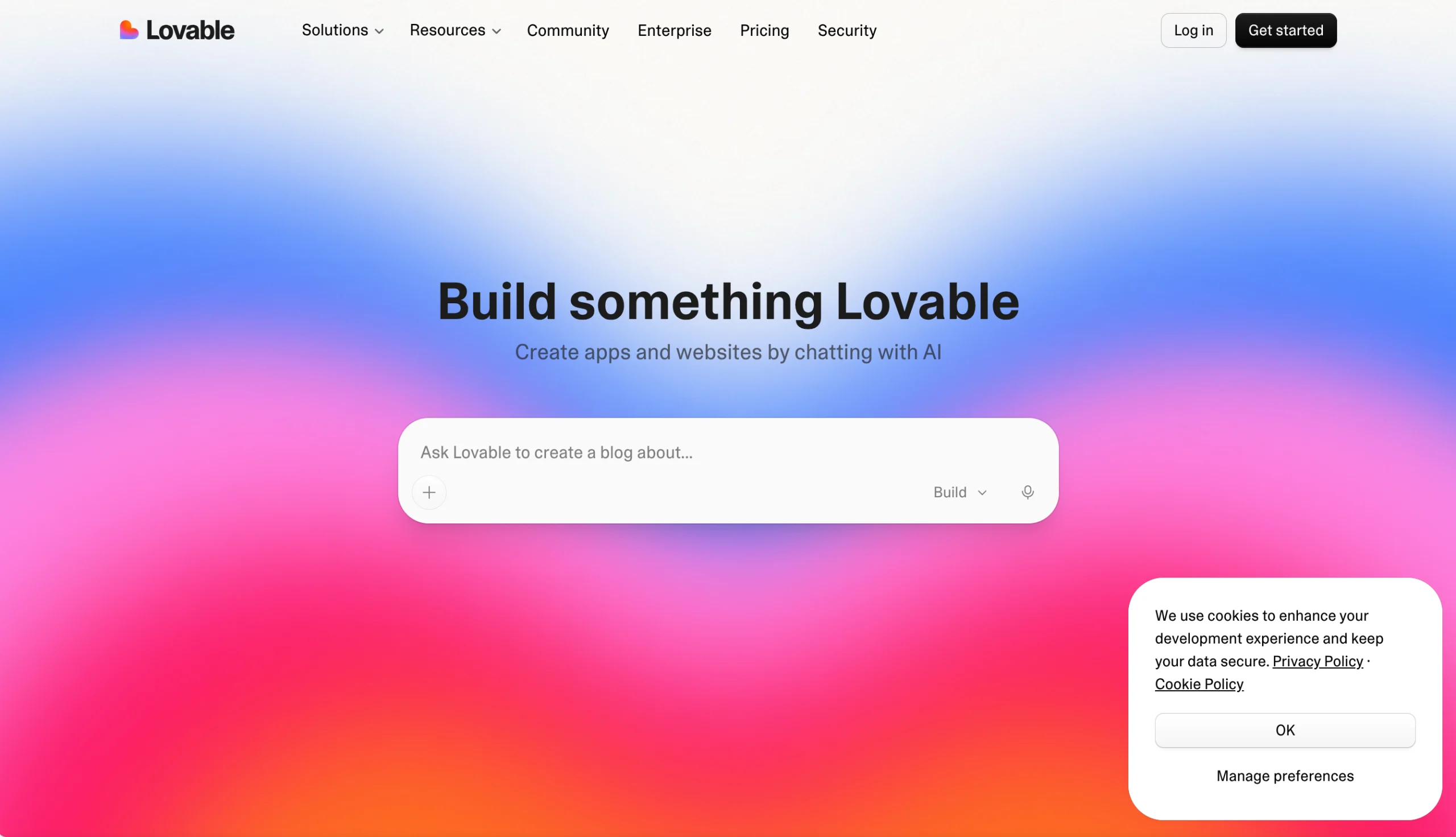lovable dev website screenshot