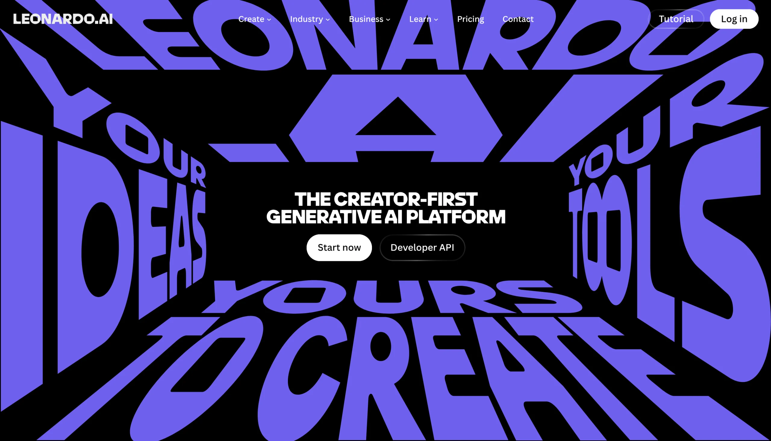 Leonardo AI Website Screenshot