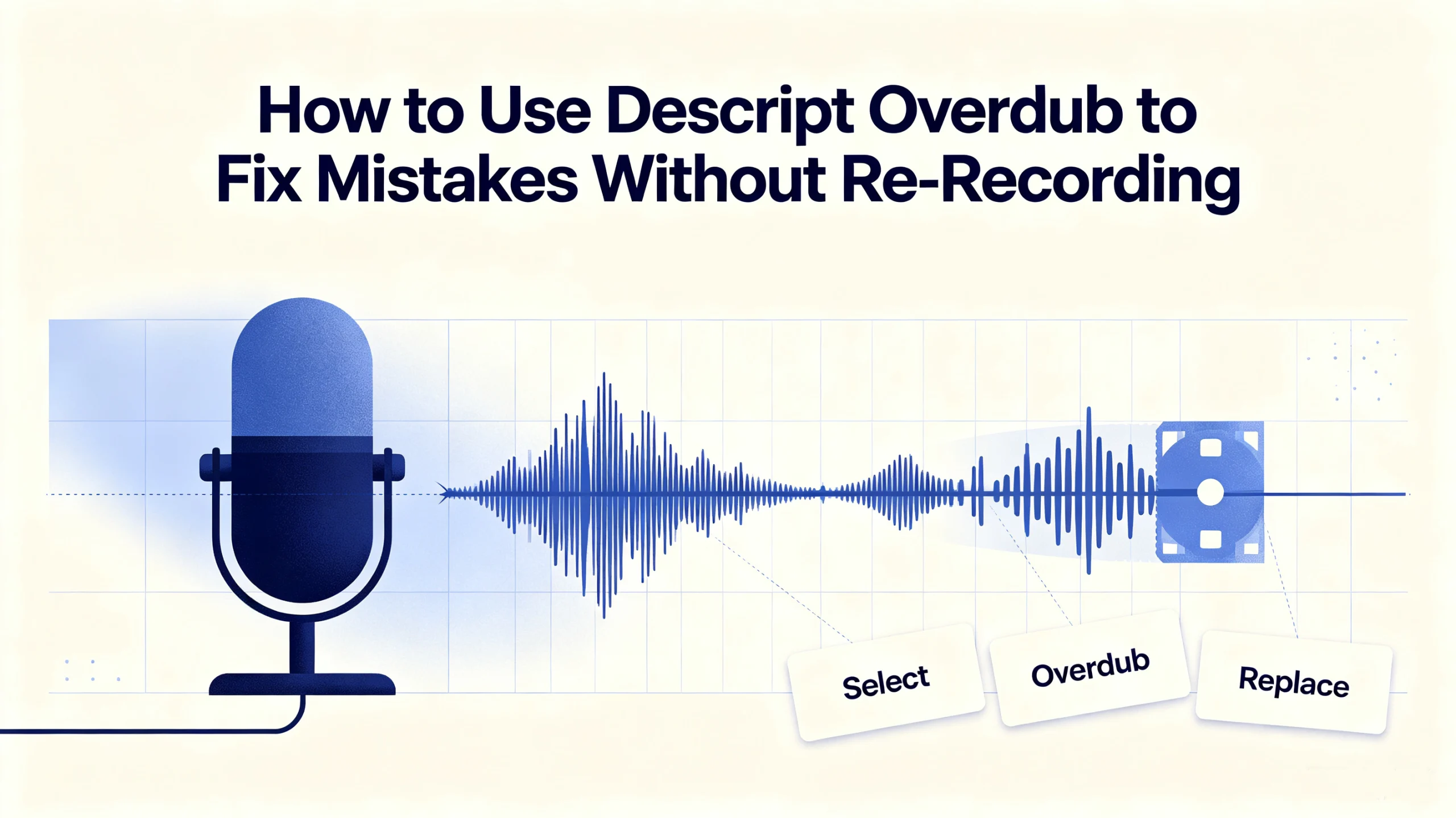 How to Use Descript Overdub to Fix Mistakes Without Re-Recording